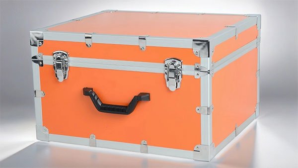 orange fabric aluminum case